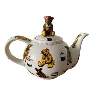 Cardew Design Teddy Bears Small Teapot 2004 – Adorable Bear Lid – Read